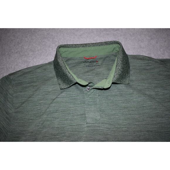 UNTUCKit Golf Polo Shirt Mens Size Large Performance Polyester Spandex Green - Picture 7 of 9